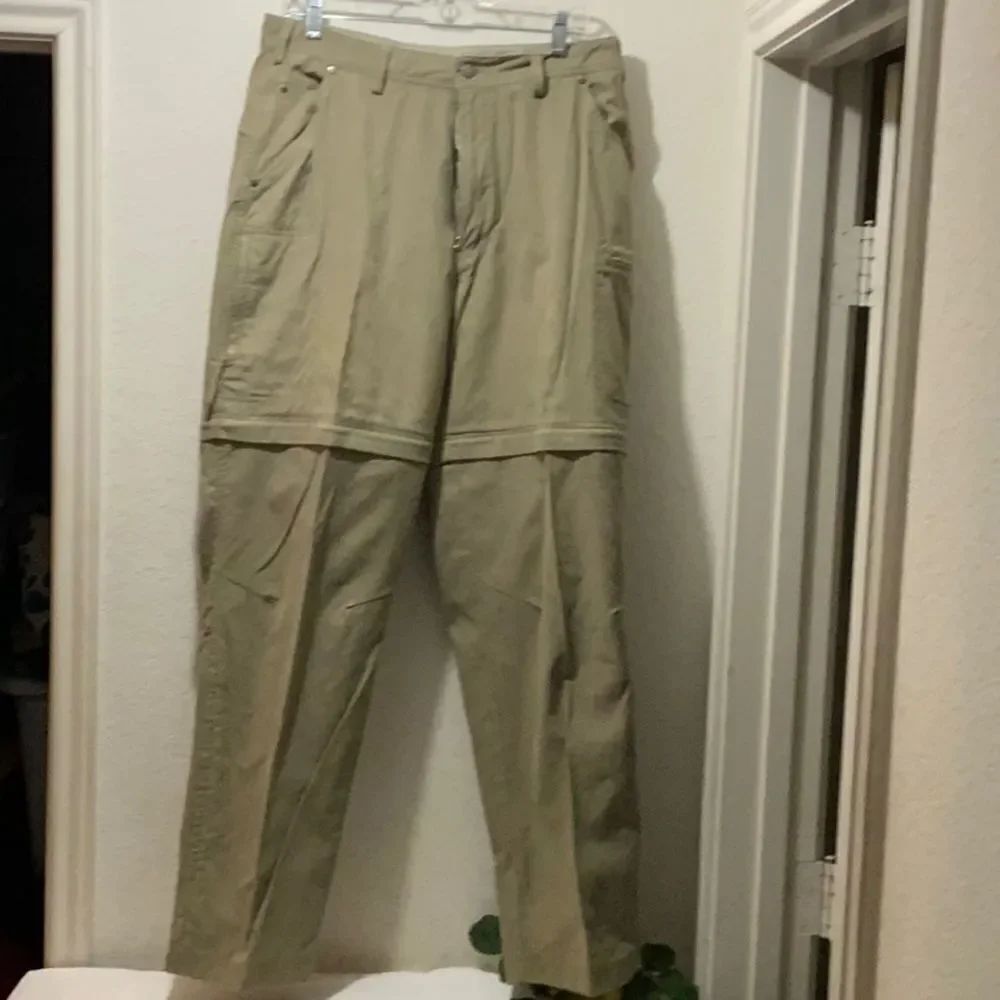 REI outdoor convertible zipper pants khaki size 34 men's